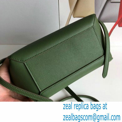 CelineNano Belt bag in grained calfskin green 01 2024