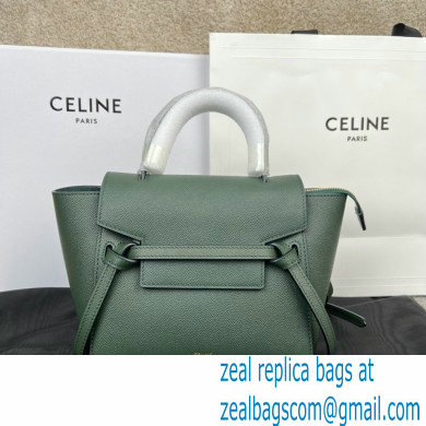 CelineNano Belt bag in grained calfskin green 03 2024 - Click Image to Close