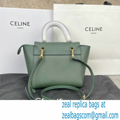 CelineNano Belt bag in grained calfskin green 03 2024