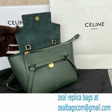 CelineNano Belt bag in grained calfskin green 03 2024