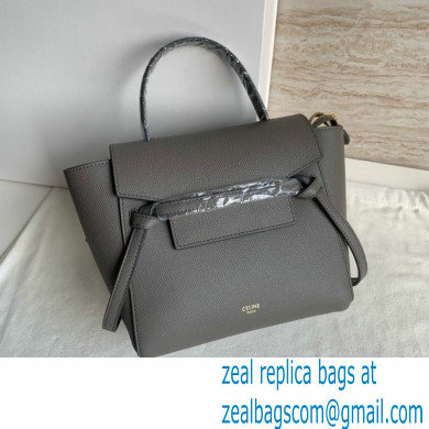 CelineNano Belt bag in grained calfskin gris etain 2024