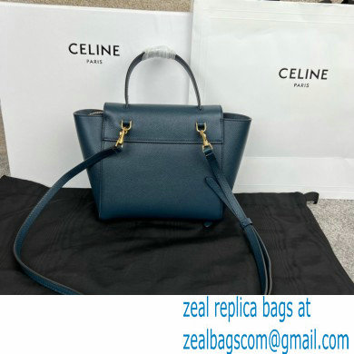 CelineNano Belt bag in grained calfskin navy blue 2024