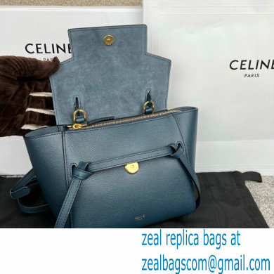 CelineNano Belt bag in grained calfskin navy blue 2024