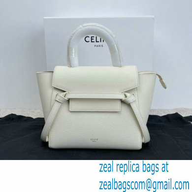 CelineNano Belt bag in grained calfskin white 2024