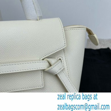 CelineNano Belt bag in grained calfskin white 2024