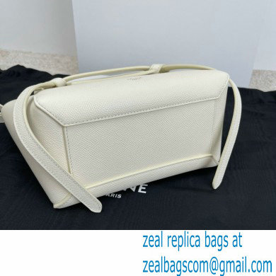 CelineNano Belt bag in grained calfskin white 2024