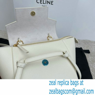 CelineNano Belt bag in grained calfskin white 2024