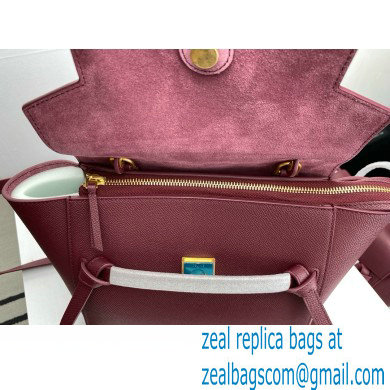 Celine MICRO Belt bag in grained calfskin BURGUNDY 2024