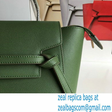 Celine MICRO Belt bag in grained calfskin GREEN 01 2024