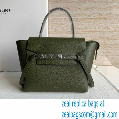 Celine MICRO Belt bag in grained calfskin GREEN 02 2024