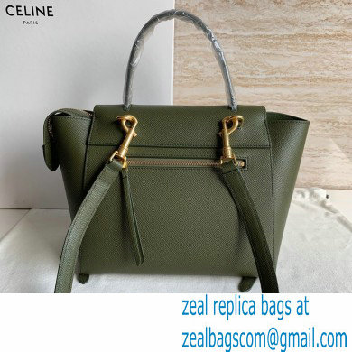 Celine MICRO Belt bag in grained calfskin GREEN 02 2024