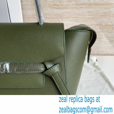 Celine MICRO Belt bag in grained calfskin GREEN 02 2024