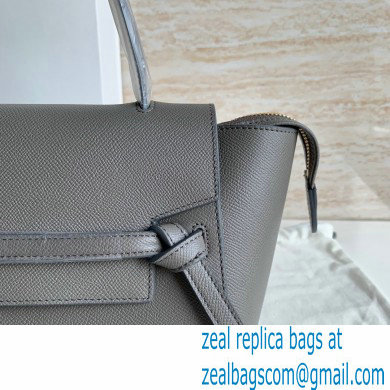 Celine MICRO Belt bag in grained calfskin GRIS ETAIN 2024 - Click Image to Close