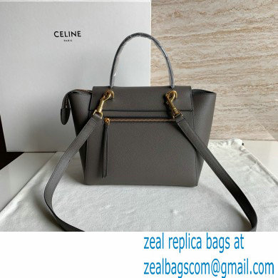 Celine MICRO Belt bag in grained calfskin GRIS ETAIN 2024