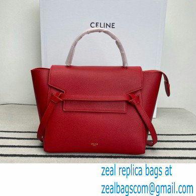 Celine MICRO Belt bag in grained calfskin RED 2024 - Click Image to Close