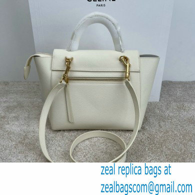 Celine MICRO Belt bag in grained calfskin WHITE 2024