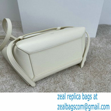 Celine MICRO Belt bag in grained calfskin WHITE 2024