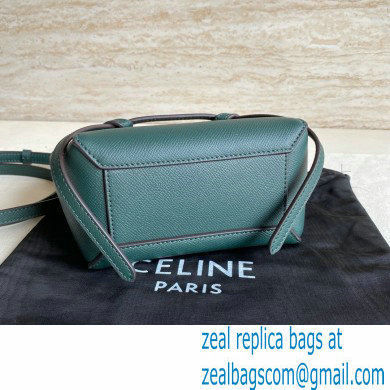 Celine mini belt pico Bag in grained calfskin Amazone with black piping 2024