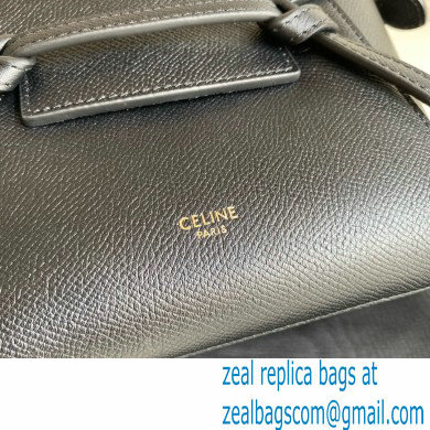 Celine mini belt pico Bag in grained calfskin black 2024 - Click Image to Close