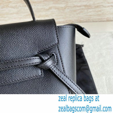 Celine mini belt pico Bag in grained calfskin black 2024