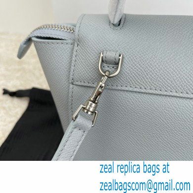 Celine mini belt pico Bag in grained calfskin bleu lin 2024