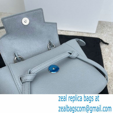 Celine mini belt pico Bag in grained calfskin bleu lin 2024