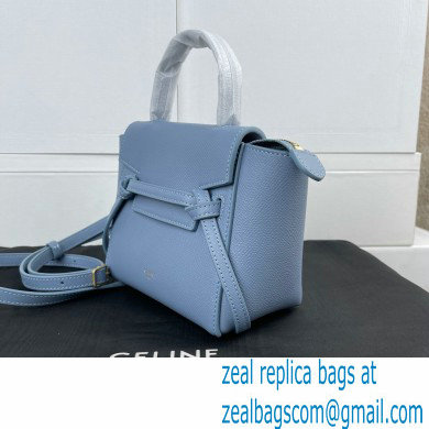 Celine mini belt pico Bag in grained calfskin deep blue 2024