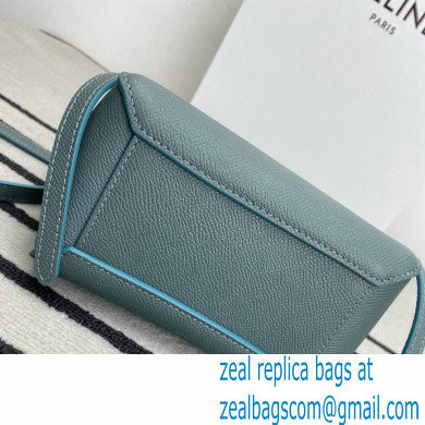 Celine mini belt pico Bag in grained calfskin green 2024