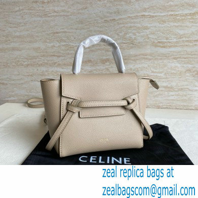 Celine mini belt pico Bag in grained calfskin khaki 2024