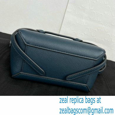 Celine mini belt pico Bag in grained calfskin navy blue 2024