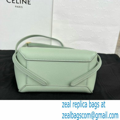 Celine mini belt pico Bag in grained calfskin vert fizz 2024