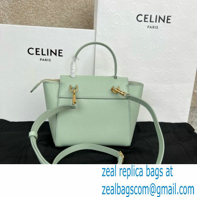 Celine mini belt pico Bag in grained calfskin vert fizz 2024