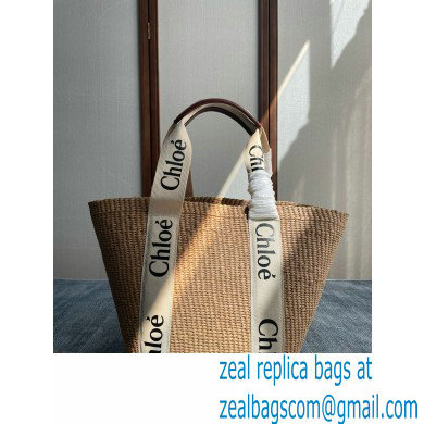 Chloe Woody raffia black tote bag 02 2024