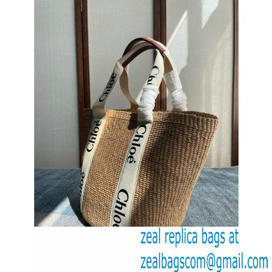 Chloe Woody raffia black tote bag 02 2024