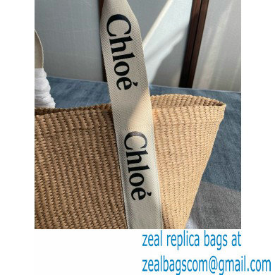 Chloe Woody raffia black tote bag 02 2024