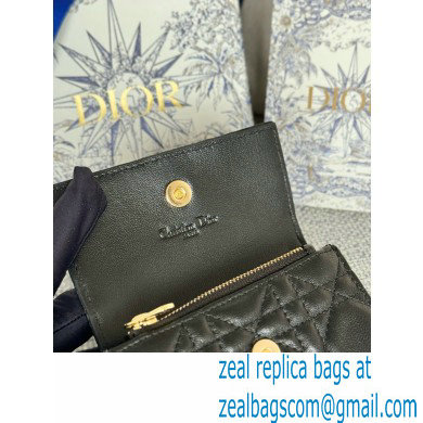 DIOR Dioriviera My Dior Glycine Wallet in black Cannage Lambskin 2024