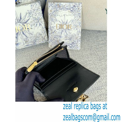 DIOR Dioriviera My Dior Glycine Wallet in black Cannage Lambskin 2024