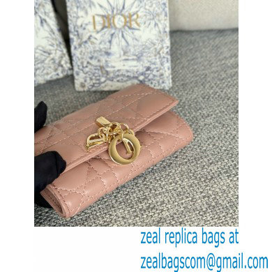 DIOR Dioriviera My Dior Glycine Wallet in powder beige Cannage Lambskin 2024