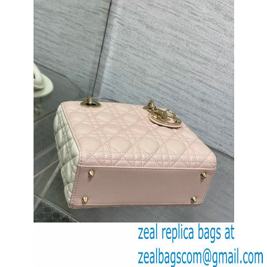 DIOR MEDIUM Lady Dior Bag IN Two-Tone Latte and Powder Pink Cannage Lambskin 2024