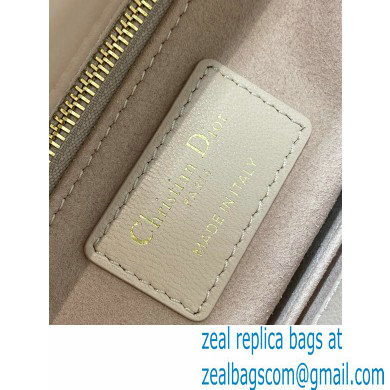 DIOR MEDIUM Lady Dior Bag IN Two-Tone Latte and Powder Pink Cannage Lambskin 2024