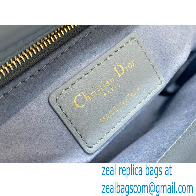 DIOR Mini Lady Dior Bag IN Two-Tone GRAY AND BLUE Cannage Lambskin 2024