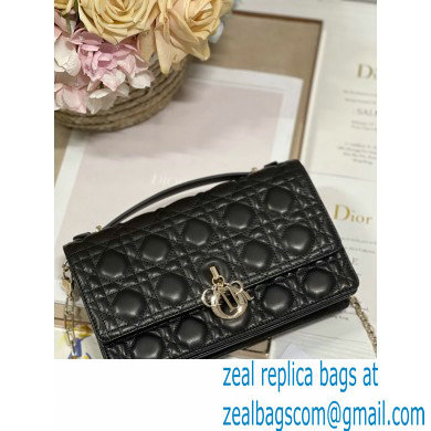 DIOR My Dior Top Handle Bag IN Black Cannage Lambskin 2024