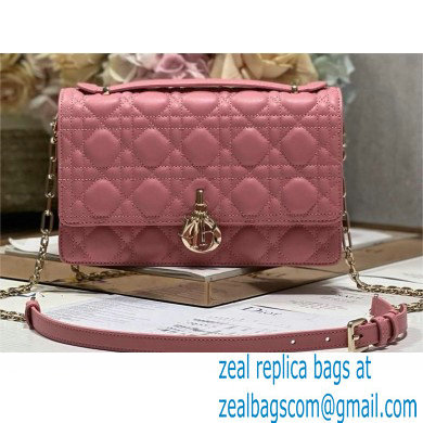 DIOR My Dior Top Handle Bag IN PINK Cannage Lambskin 2024