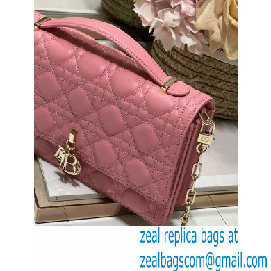 DIOR My Dior Top Handle Bag IN PINK Cannage Lambskin 2024