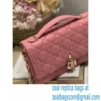 DIOR My Dior Top Handle Bag IN PINK Cannage Lambskin 2024