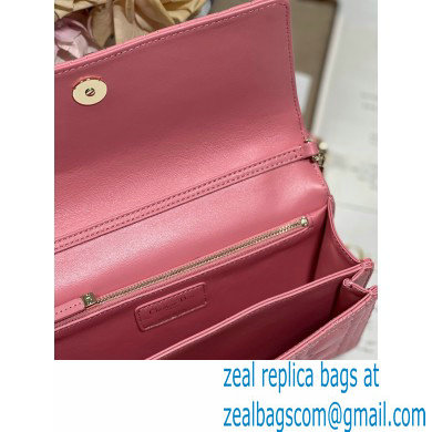 DIOR My Dior Top Handle Bag IN PINK Cannage Lambskin 2024