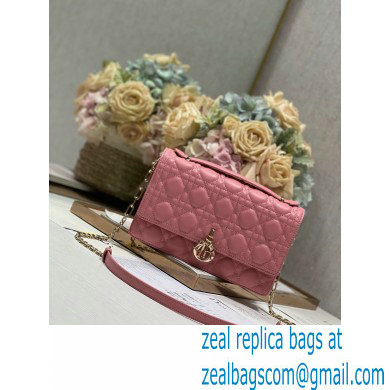 DIOR My Dior Top Handle Bag IN PINK Cannage Lambskin 2024