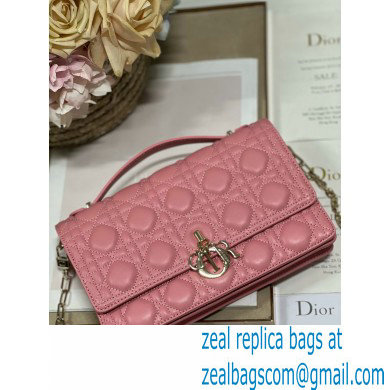 DIOR My Dior Top Handle Bag IN PINK Cannage Lambskin 2024