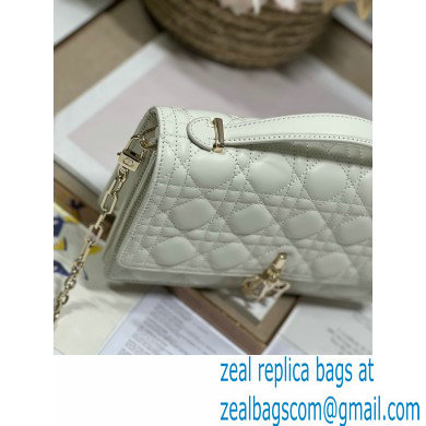 DIOR My Dior Top Handle Bag IN WHITE Cannage Lambskin 2024