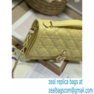 DIOR My Dior Top Handle Bag IN YELLOW Cannage Lambskin 2024